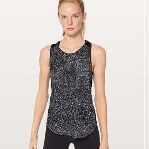 Lululemon sculpt black and grey muscle athletic yoga workout tank top